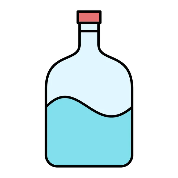 Botella Vino Icono Vector Ilustración Diseño Gráfico — Archivo Imágenes Vectoriales