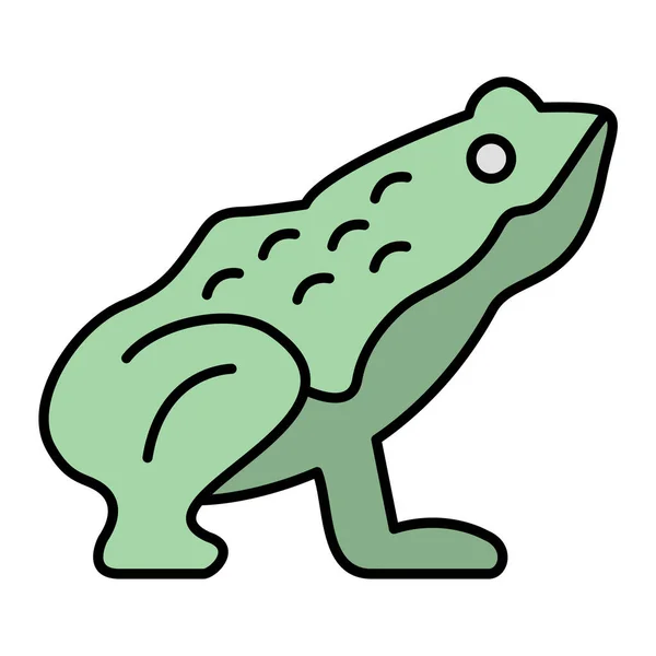 Векторная Иллюстрация Мультяшной Лягушки — стоковый вектор