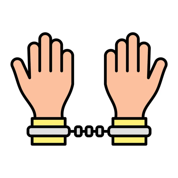 Mano Manos Humanas Con Icono Clave Sobre Fondo Blanco Estilo — Vector de stock