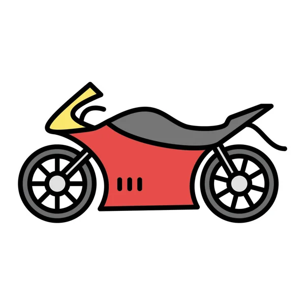 Ikona Motocyklu Obrys Ilustrace Vektorových Ikon Sportovních Automobilů Pro Web — Stockový vektor