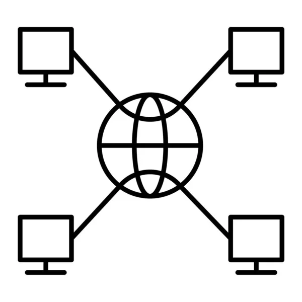 网络连接矢量线图标 — 图库矢量图片