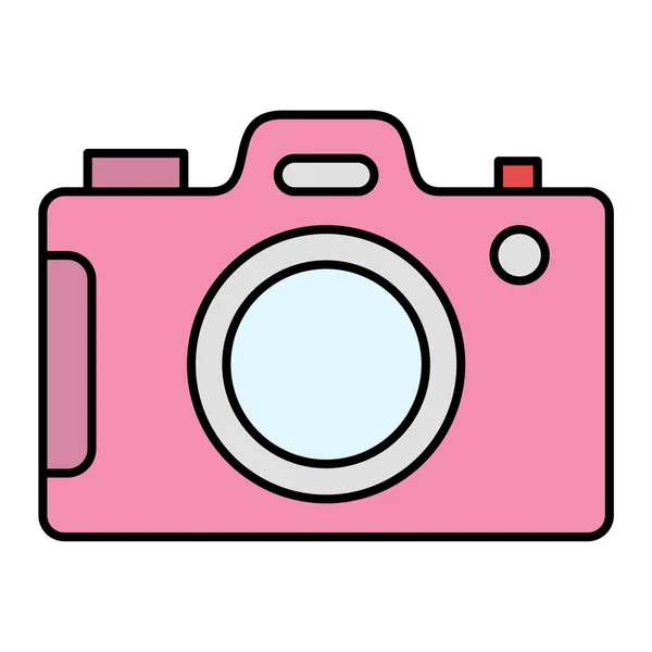 Иконка Фотокамеры Простая Иллюстрация Векторного Дизайна Фотоаппарата — стоковый вектор