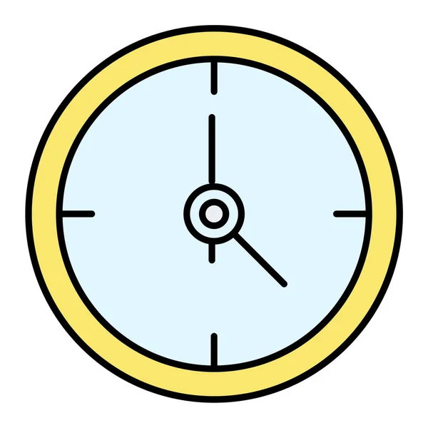 Ρολόι Εικονίδιο Επίπεδη Στυλ Απομονώνονται Λευκό Φόντο Απεικόνιση Διανύσματος Συμβόλου — Διανυσματικό Αρχείο