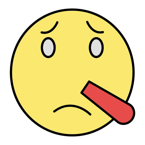 Ícone Emoticon Rosto Triste Ilustração Vetorial —  Vetores de Stock