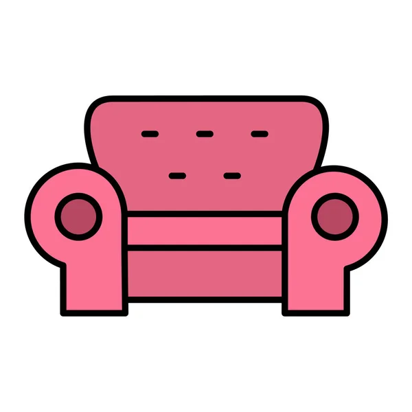 Sofa Symbol Vektor Illustration — Stockvektor