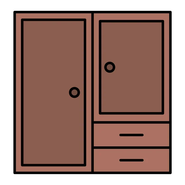 Vector Illustratie Van Een Garderobe — Stockvector