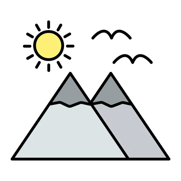 Ícone Montanhas Ilustração Vetorial —  Vetores de Stock