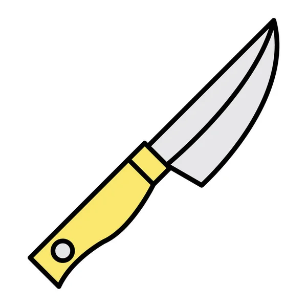 Bıçak Ikonu Web Için Mutfak Vektör Simgelerinin Özet Çizimi — Stok Vektör