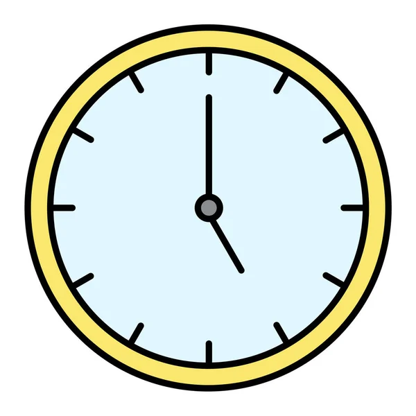 Icono Del Reloj Ilustración Plana Tiempo Vector Símbolo Stock Diseño — Archivo Imágenes Vectoriales