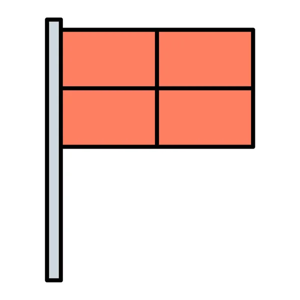 Прапор Ізольований Значок Векторний Дизайн Ілюстрації — стоковий вектор