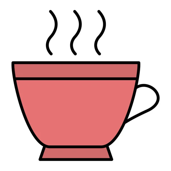 コーヒーカップアイコンベクトルイラストデザイン — ストックベクタ