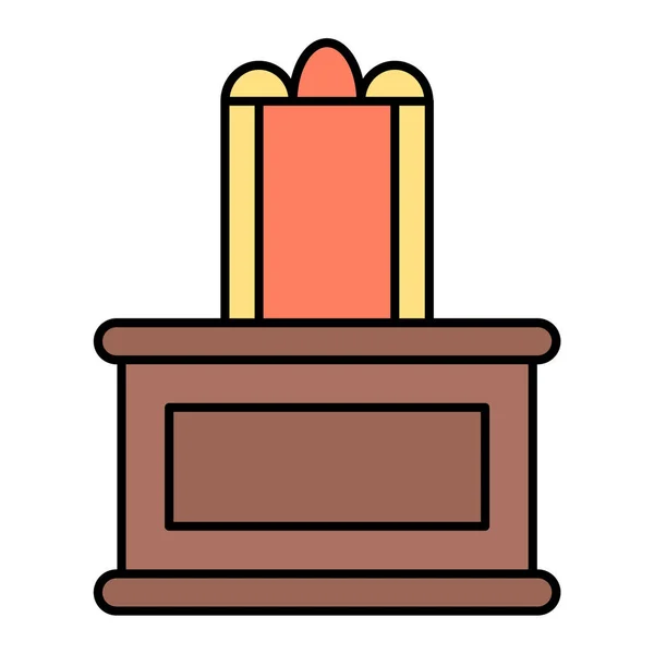 Caja Regalo Con Cinta Vector Ilustración Diseño — Vector de stock