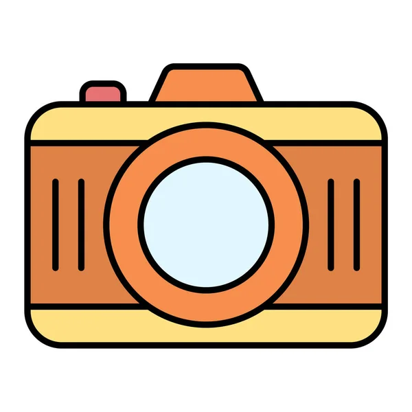 Фотокамера Фотоиконка Векторной Иллюстрации Дизайн — стоковый вектор