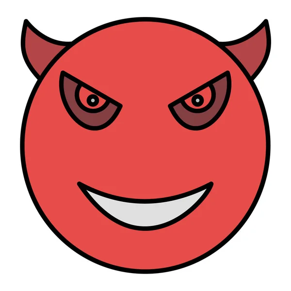 Χαρούμενη Έκφραση Προσώπου Emoticon Διανυσματική Απεικόνιση — Διανυσματικό Αρχείο