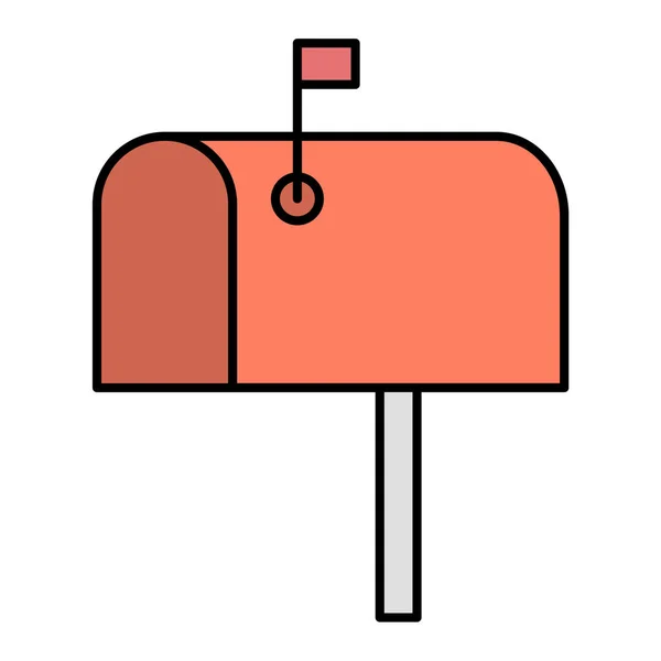Почтовый Ящик Значком Конверта Векторная Иллюстрация — стоковый вектор