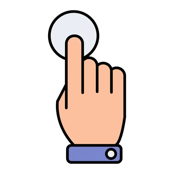 Рука Значком Курсора Пальца Векторная Иллюстрация — стоковый вектор