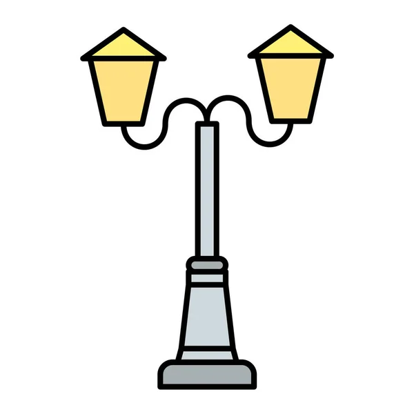 Street Lamp Icon Outline Illustration Lantern Vector Icons Web — Stock Vector