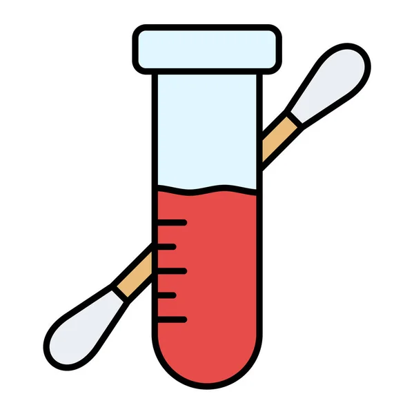 Test Tube Blood Vector Illustration Design — Stock Vector