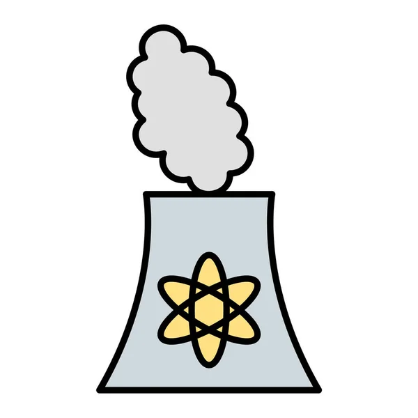 Planta Energía Nuclear Icono Vector Ilustración Diseño — Archivo Imágenes Vectoriales