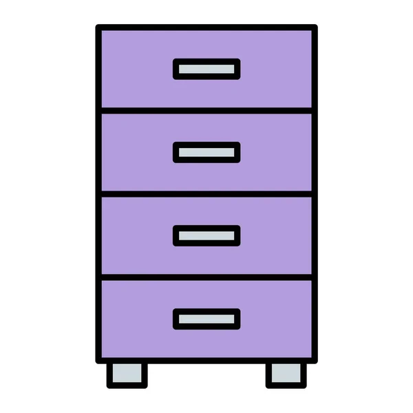 Icône Cabinet Illustration Vectorielle — Image vectorielle