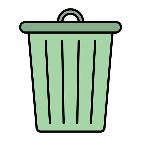 ゴミ箱のアイコン Webデザイン用のリサイクルポットベクトルアイコンの概要図 — ストックベクタ