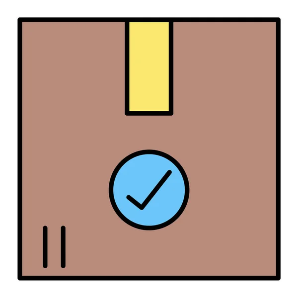 Коробка Веб Іконка Проста Ілюстрація — стоковий вектор