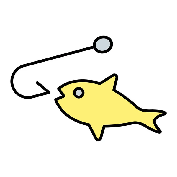 Cartoon Doodle Fish Icon — Stock Vector