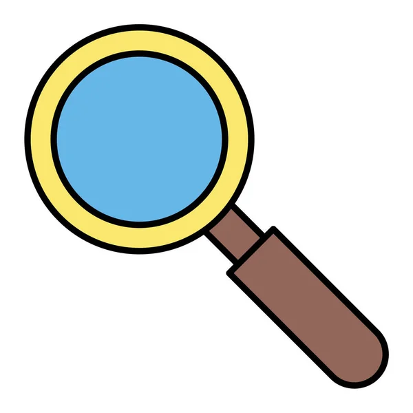 Lupa Ikona Karikatura Vyhledávacího Vektorového Symbolu Stock Ilustrace Izolovaný Styl — Stockový vektor
