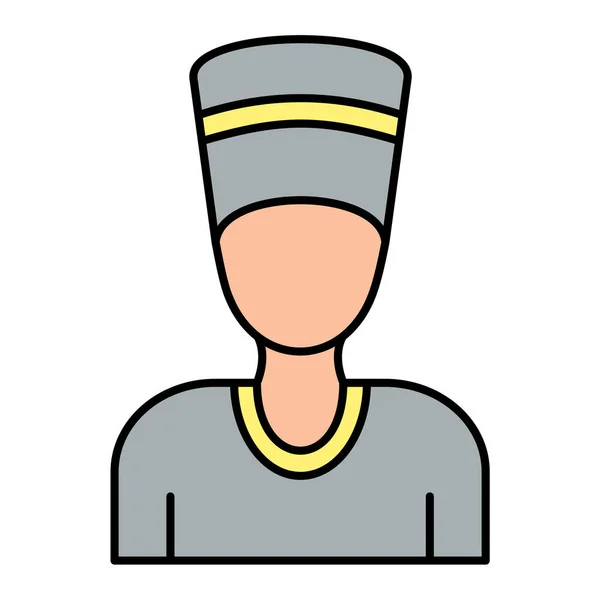 Man Hat Icon Cartoon Male Worker Vector Illustration Isolated White — Stockvektor