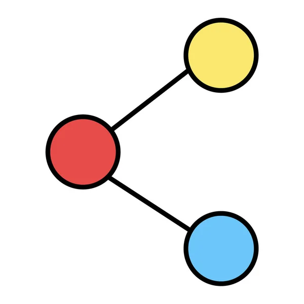 Paylaşım Ağı Basit Tasarım — Stok Vektör