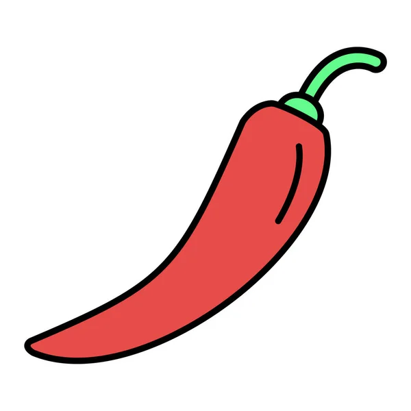 Chili Peper Icoon Cartoon Van Hete Chili Pepers Vector Pictogrammen — Stockvector