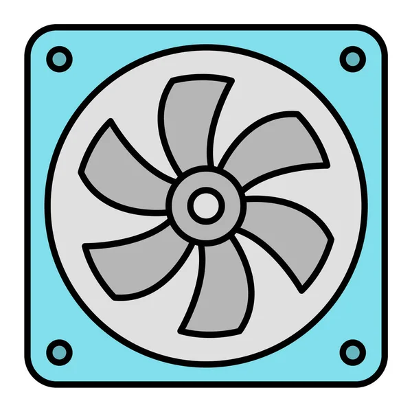 Icona Del Ventilatore Del Computer Illustrazione Vettoriale — Vettoriale Stock