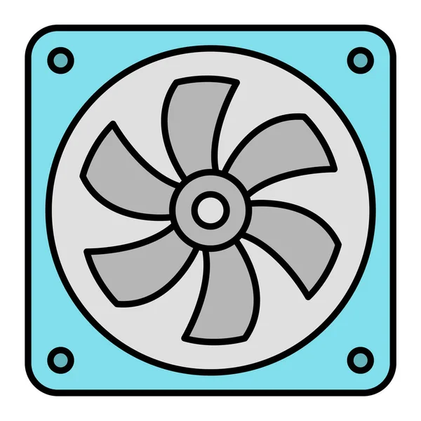 Icône Ventilateur Ordinateur Illustration Vectorielle — Image vectorielle