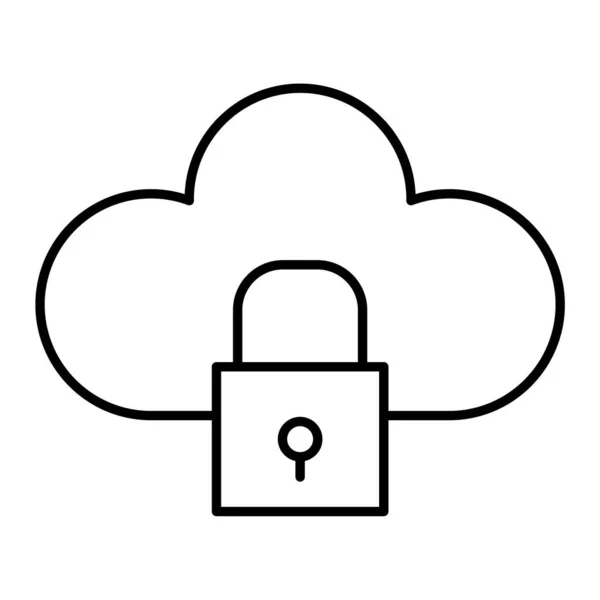 Cloud Computing Sicherheitssystem Vektor Illustration — Stockvektor