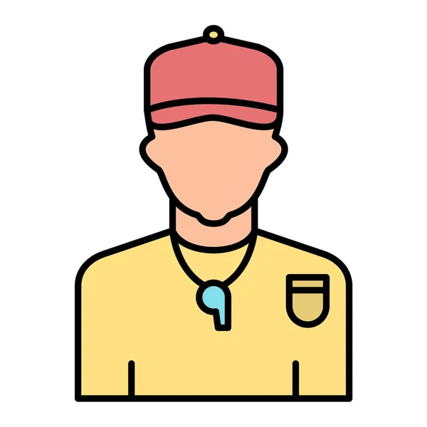 Homem Com Ícone Chapéu Esboçar Símbolo Masculino Ilustração Vetor Trabalhador —  Vetores de Stock
