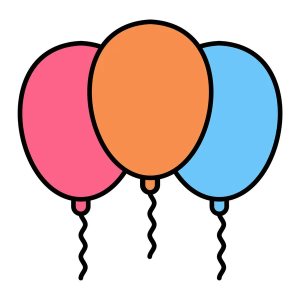 Ballon Mit Ballons Helium Vektor Illustration Design — Stockvektor