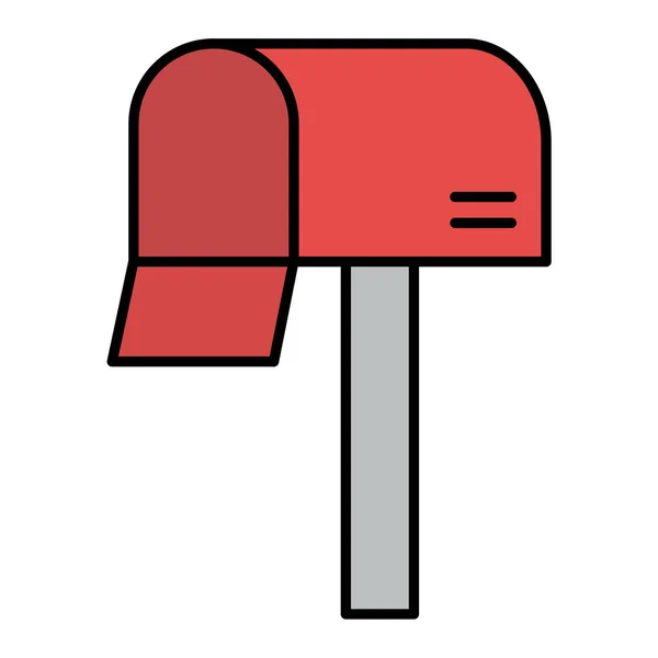 1つのメールボックスのアイコンのベクトル図 — ストックベクタ