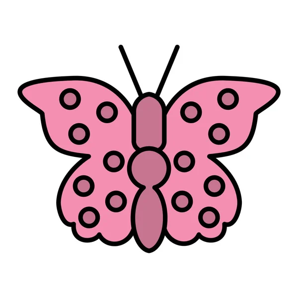 Farfalla Insetto Icona Vettore Illustrazione Disegno — Vettoriale Stock