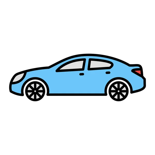 Icono Del Coche Ilustración Simple Los Iconos Del Vector Del — Vector de stock