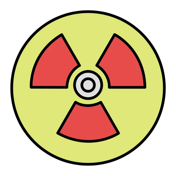 Ikona Záření Karikatura Radioaktivního Vektorového Symbolu Stock Ilustrace — Stockový vektor