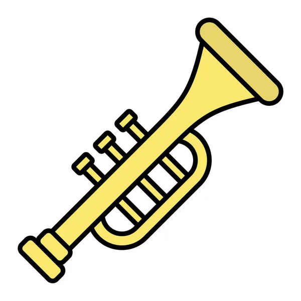 Trumpet Webb Ikon Enkel Illustration — Stock vektor