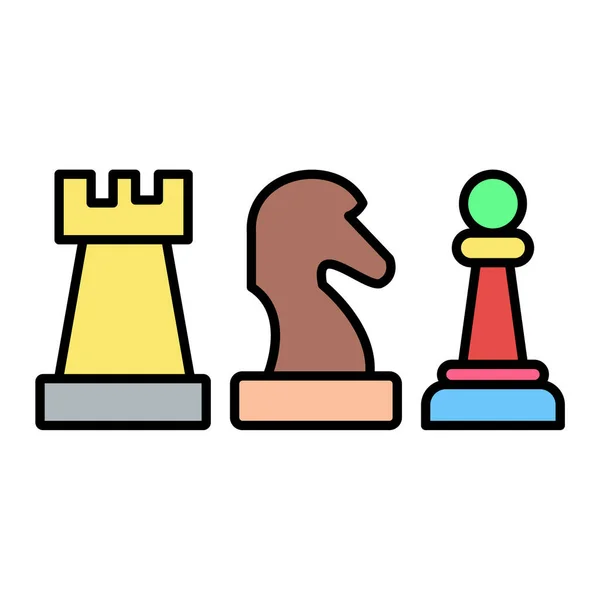 Šachová Ikona Vektor Izolované Bílém Pozadí Strategie Transparentní Znamení Linka — Stockový vektor