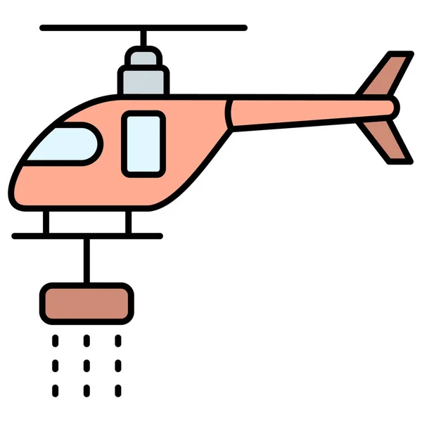 Helicóptero Icono Web Ilustración Simple — Vector de stock