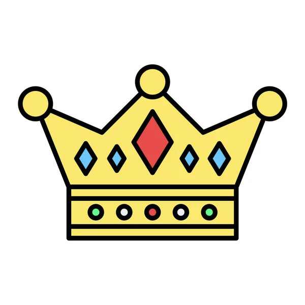 Crown Icon Outline Illustration King Vector Icons Web — Stock Vector