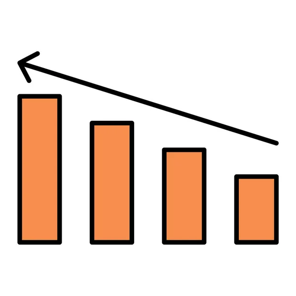 Піктограма Барної Діаграми Векторна Ілюстрація — стоковий вектор
