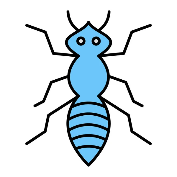 Mignon Insecte Bug Icône Vecteur Illustration Conception — Image vectorielle