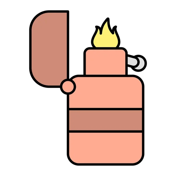 Fire Lighter Icon Outline Illustration Candle Vector Icons Web — Stock Vector