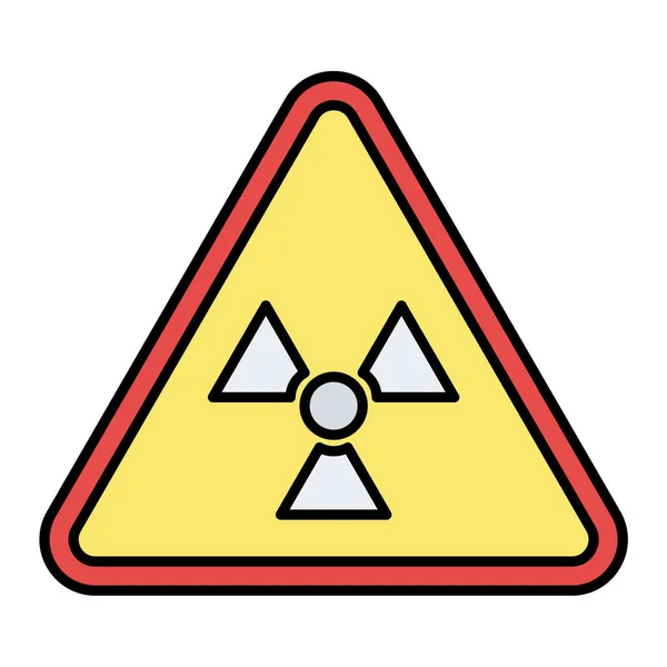 Ikona Varovného Znamení Symbol Nebezpečí Nebezpeční Vektorová Ilustrace — Stockový vektor
