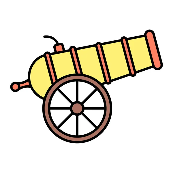 Illustration Einer Mittelalterlichen Kanonenikone — Stockvektor