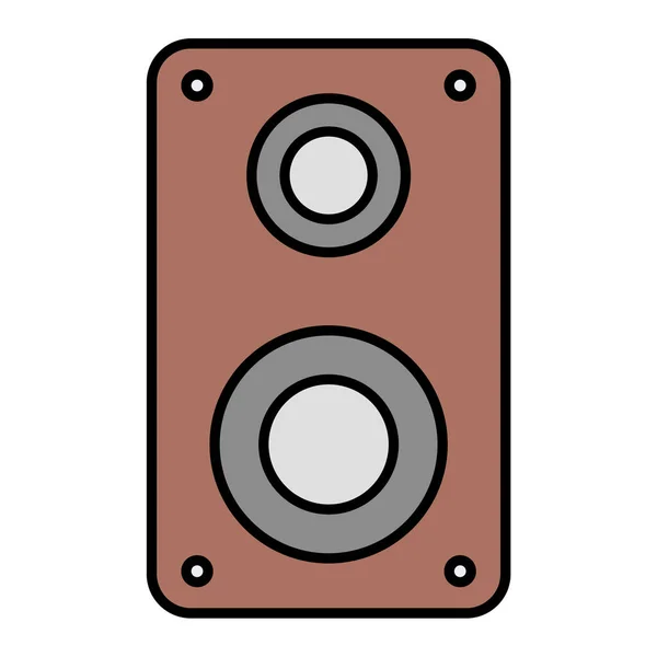 Значок Гучномовця Плоска Ілюстрація Звукових Динаміків Векторні Піктограми Інтернету — стоковий вектор